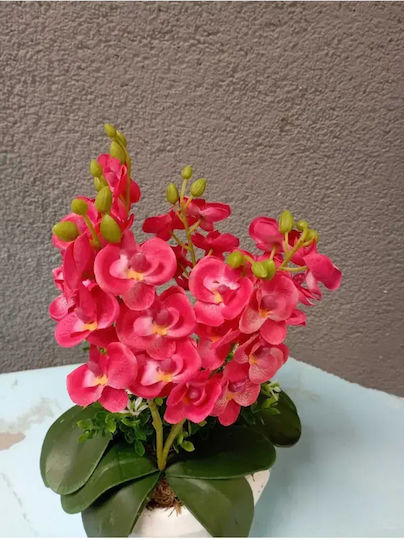 Stewehome Kleines Set Aus 6 Stück Weiße Luxuriöse Künstliche Orchidee Topfpflanze