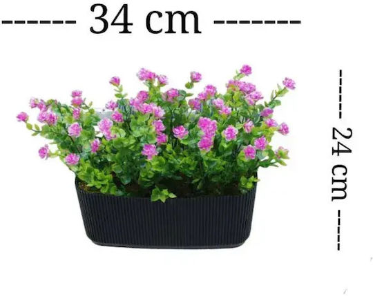 SteweHome Dekorative künstliche Blumen Topfpflanze Anhängung Geländer Balkon Simsir Anthrazit SteweHome Dekorative künstliche Blumen Topfpflanze Anhängung Geländer Balkon Simsir Anthrazit