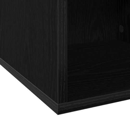 Vidaxl Кутия за Албуми за Винили Черен Дъб 37 X 36,5 X 38 См