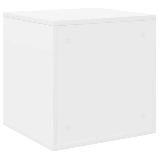 vidaXL Vinyl Record Album Box 2 pcs White 37 x 36.5 x 38 cm