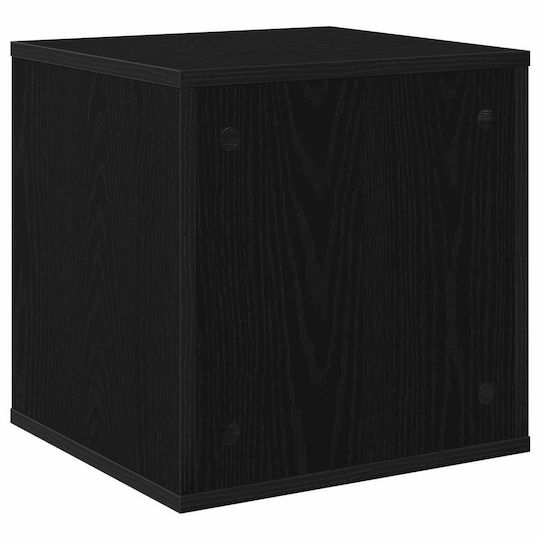 Vidaxl Кутия за Албуми за Винили Черен Дъб 37 X 36,5 X 38 См