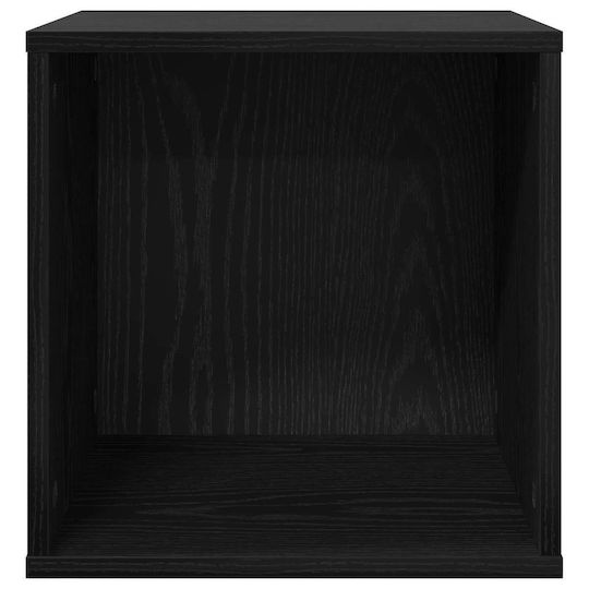 Vidaxl Кутия за Албуми за Винили Черен Дъб 37 X 36,5 X 38 См