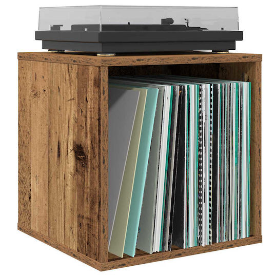 vidaXL Vinyl Record Album Box 2 Pcs Oak Wood 37 x 36,5 x 38 cm