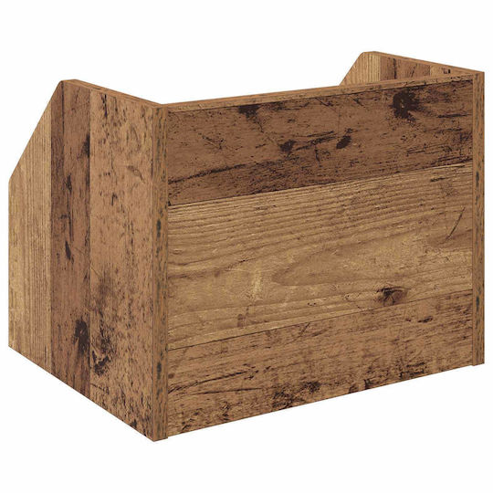 vidaXL Кутия за Албуми Винили Дъбово Дърво 38 X 30 X 29 См