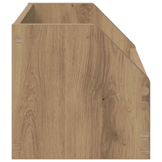 vidaXL Vinyl Album Box 2 pcs Artisan Oak 38 x 30 x 29 cm