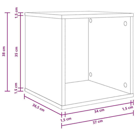 vidaXL Vinyl Record Album Box 2 pcs White 37 x 36.5 x 38 cm