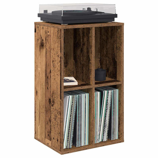 vidaXL Vinyl Record Cabinet Oak Wood 44,5x36,5x74,5 cm 1 pc