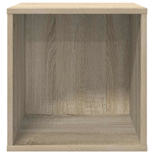 vidaXL Vinyl Record Album Box 2 Pcs Sonoma Oak 37 x 36,5 x 38 cm
