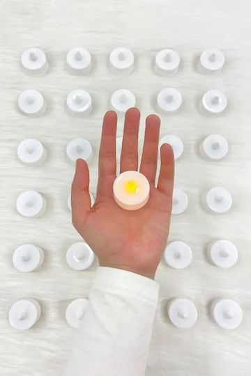 SteweHome Decorative White Candle 3x3cm