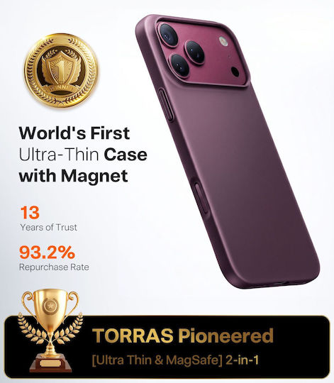 Torras Originfit Magsafe Lila Handyhülle Für Iphone 18 Pro Max/17 Pro Max