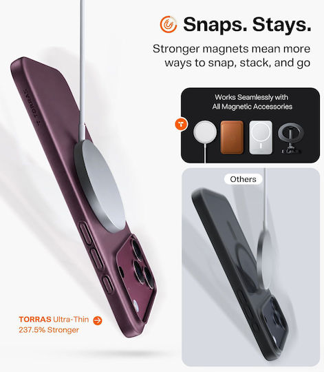 Torras Originfit Magsafe Lila Handyhülle Für Iphone 18 Pro Max/17 Pro Max