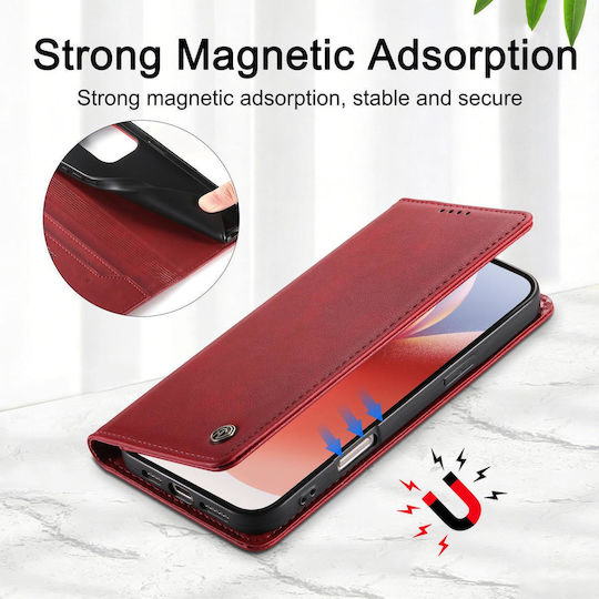 Motorola Edge 70 Fusion 5g Case Dierfeng Leather Wallet Red