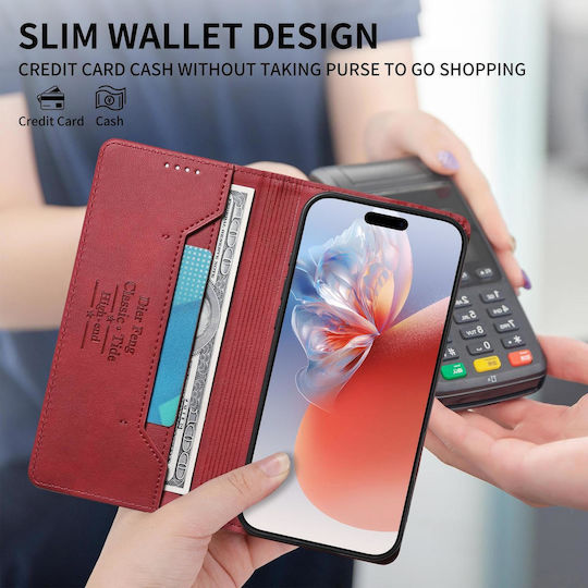 Motorola Edge 70 Fusion 5g Case Dierfeng Leather Wallet Red