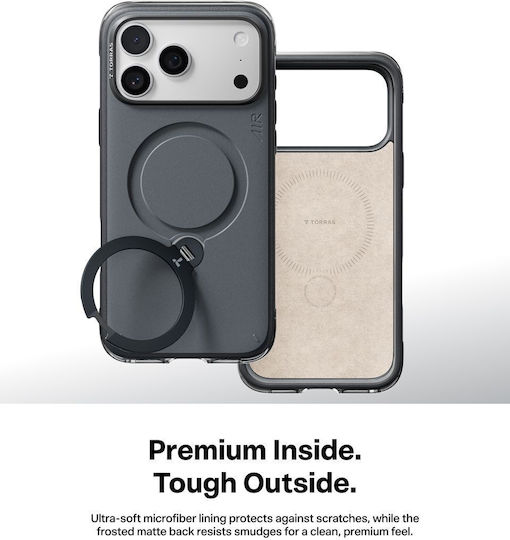 Mobile Phone Case Torras Ostand Q3 Air Essential Magsafe Black iPhone 18 Pro Max/17 Pro Max