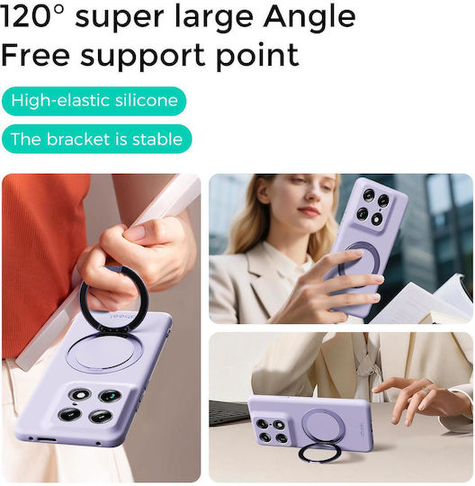 Abeel Motorola Edge 70 Fusion 70 Fusion Plus 5g Thin Circle Magsafe Silicone Black Mobile Phone Case