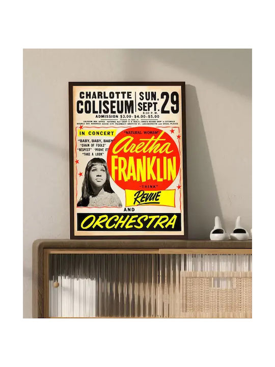 Fine Art Print Poster Aretha Franklin – Natural Woman 30x40cm