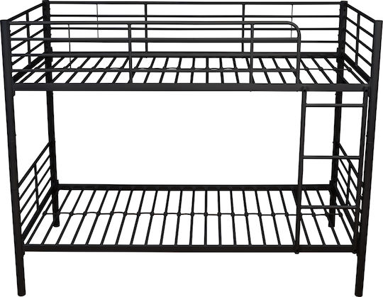 Kinderbett Koje Einzeln mit Matratze Schwarz 90x190cm