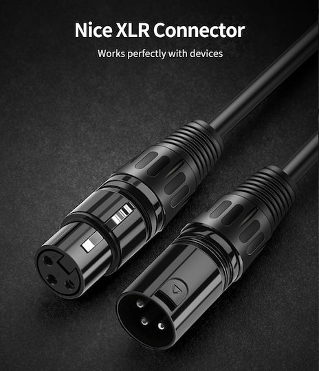 Cabletime XLR кабел XLR мъжки - XLR женски Черен 10m DM131044