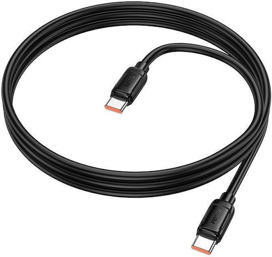 Hoco USB Typ-C Kabel Männlich - USB-C 240W Schwarz 1m X115
