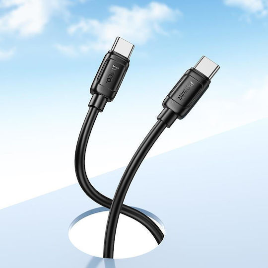 Hoco USB Typ-C Kabel Männlich - USB-C 240W Schwarz 1m X115