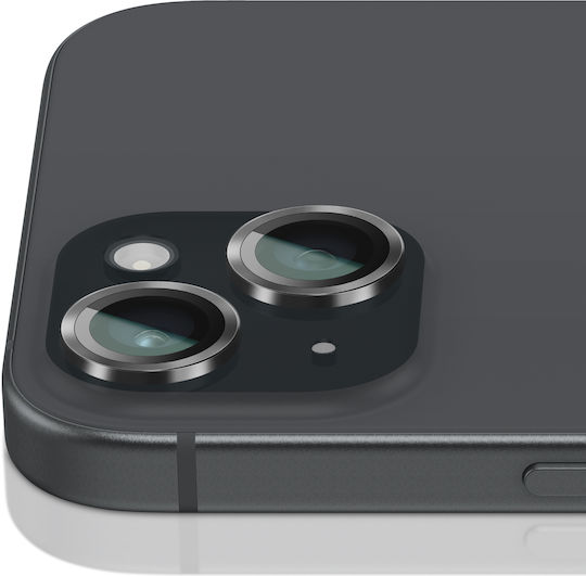 Zanaé Camera Protector Iphone 15 15 Plus Tempered Glass Aluminium Black
