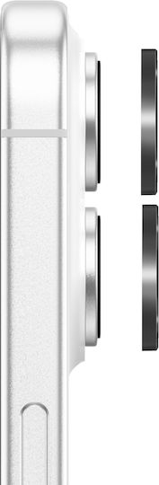 Zanaé Kameraobjektivschutz für iPhone 16 / 16 Plus Kratzfestes gehärtetes Glas Schwarz