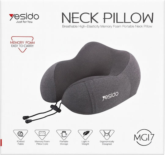 Yesido Pernă medicală Memory Foam 27x24x15cm Negru