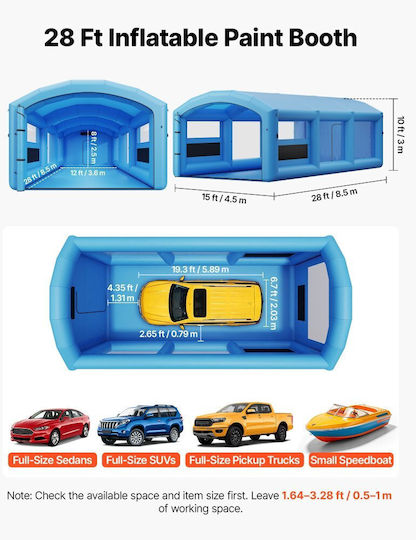 Vevor Vehicle Paint Booth with Blowers