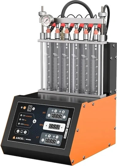 Тестер и почистващ уред за инжектори Ancel Anj600 6 инжектора 100w Ултразвук 0-8 Bar Efi Gdi Piezo Дигитален екран