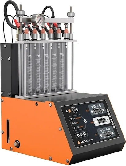Тестер и почистващ уред за инжектори Ancel Anj600 6 инжектора 100w Ултразвук 0-8 Bar Efi Gdi Piezo Дигитален екран