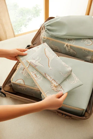 Stewehome Set 6 Stücke Gepäckzubehör Organizer-Koffer Dinosaurier Muster Reise