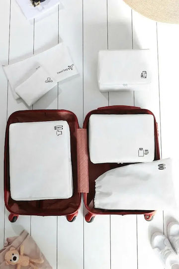 Stewehome Suitcase Storage Organizer Set Travel 6 Pieces Polyester 25x40 Cm