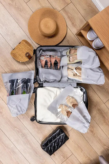 Stewehome Set 6 Stücke Gepäckzubehör Organizer-Koffer Reise Streifen