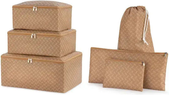 SteweHome Set de Organizatoare de Depozitare pentru Valiză Călătorii 6 Bucăți Poliester 25x40 Cm
