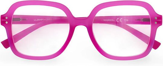 Looplabb Damen Lesebrillen +2.00 in Rosa Farbe