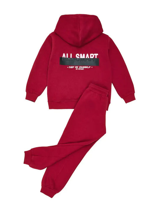Kinder Sweatpants Set Burgundisch