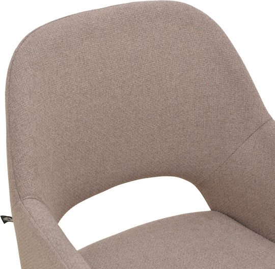 Dining Chair with Fabric Upholstery Beige 59x58x87cm