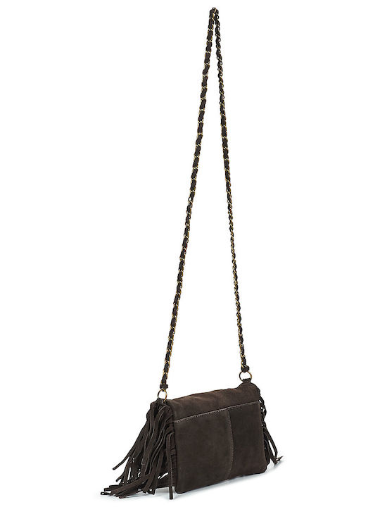 Women's Suede Brown Shoulder Bag
