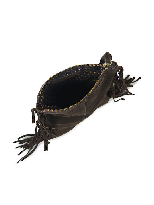 Women's Suede Brown Shoulder Bag
