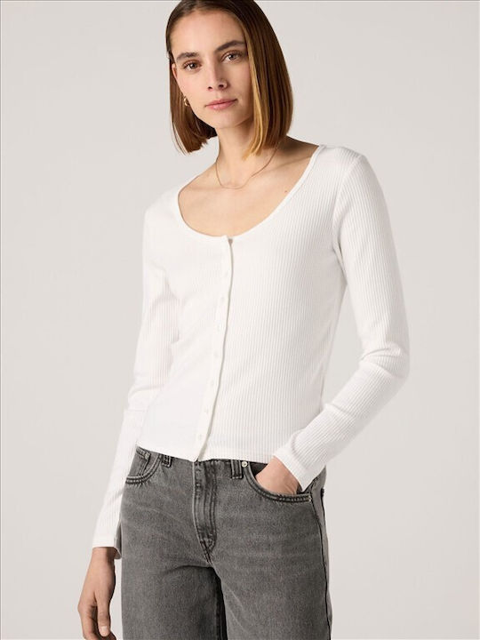 Levi's Women's Long Sleeve White Blouse