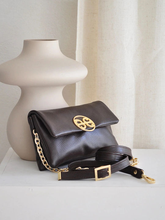 Clelia Mini Leather Women's Shoulder / Crossbody Bag Brown
