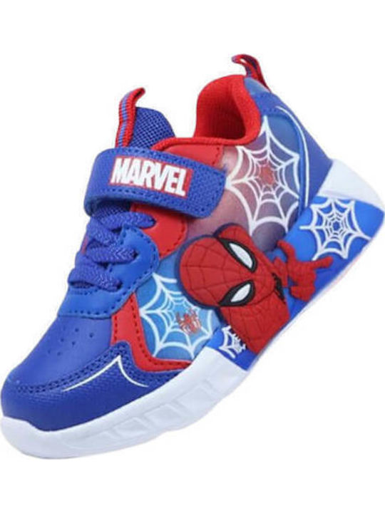 Adidași copii cu închidere Hoop & Loop și cu lumini Portocalii