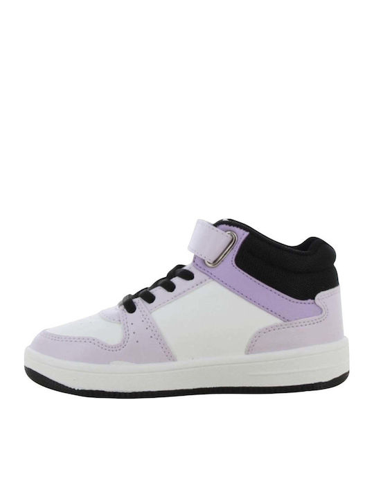 Kinder Sneaker Hoch Anatomisch mit Bügel- und Schleifenverschluss Weiß