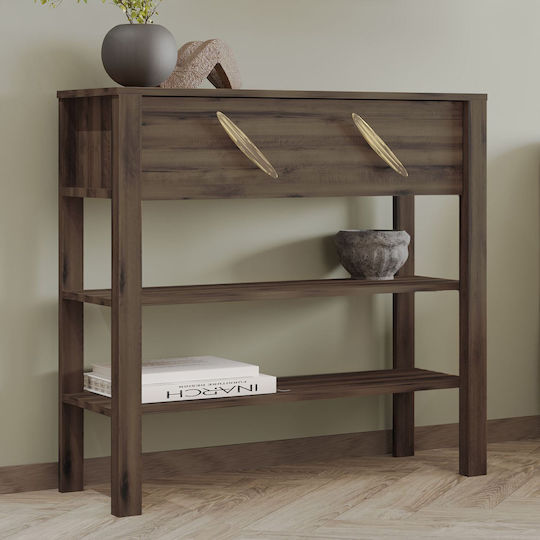 Henric Wooden Console Antique Walnut L90xW30xH85cm