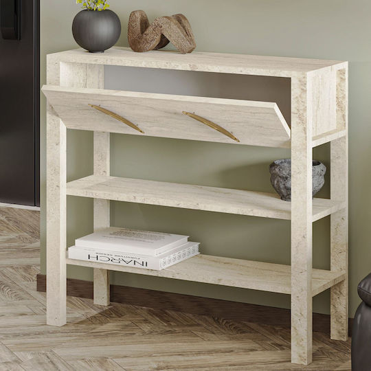 Henric Wooden Console Travertine L90xW30xH85cm