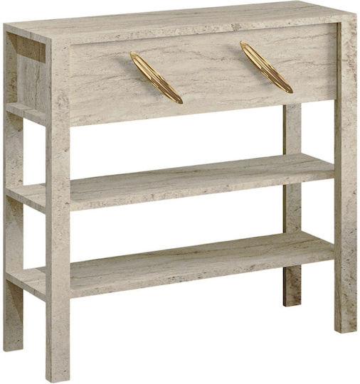 Henric Wooden Console Travertine L90xW30xH85cm