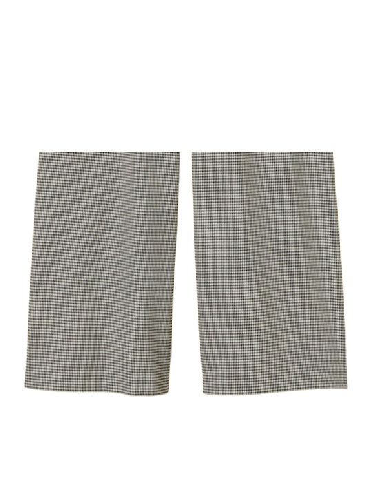 Women's Fabric Trousers Black and White