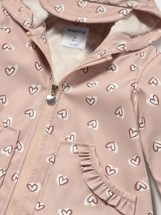 Waterproof Kids Casual Jacket Short Soft Pink