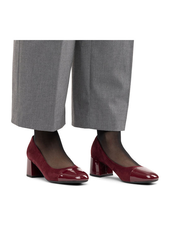 Pumps Mit Mittelhohem Burgundischem Absatz