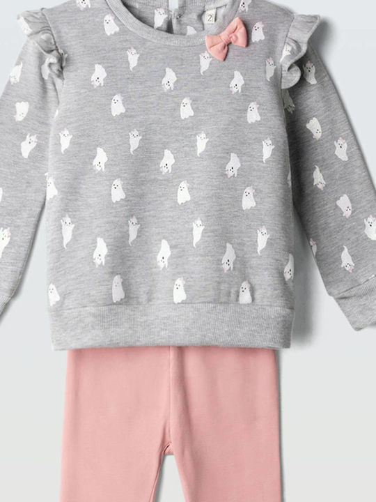 Evita Kids Clothing Set with Leggings Winter 2 Pieces Grey
